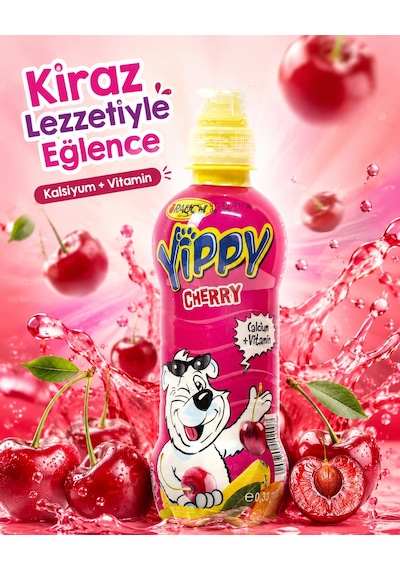 Rauch Yippy Kiraz Meyveli İçecek Akıllı Kapak Pet Şişe 12 x 330 ML