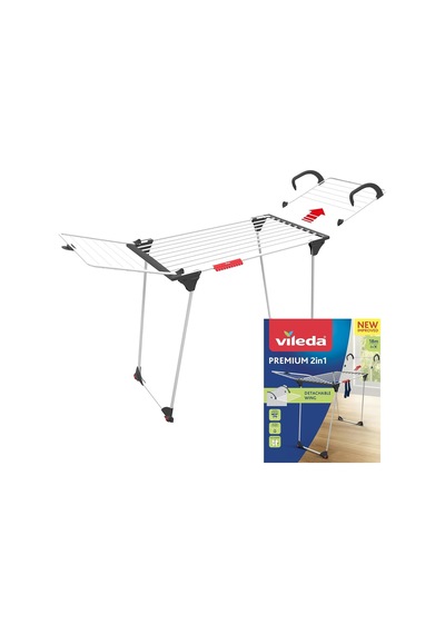 Vileda Premium 2in1 Masa Çamaşır Askılığı Alüminyum Teller Beyaz - 180 X 57 X 91 Cm Çok Renkli