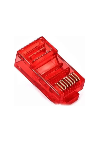 Pm-22701 Rj45 Rj45 Cat6 8p/8c Kırmızı Soket 100'lü Paket