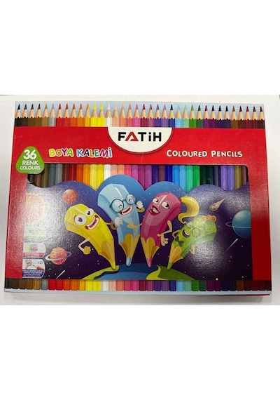 Fatih 36 Renk Kuru Boya Kalemi Çok Renkli