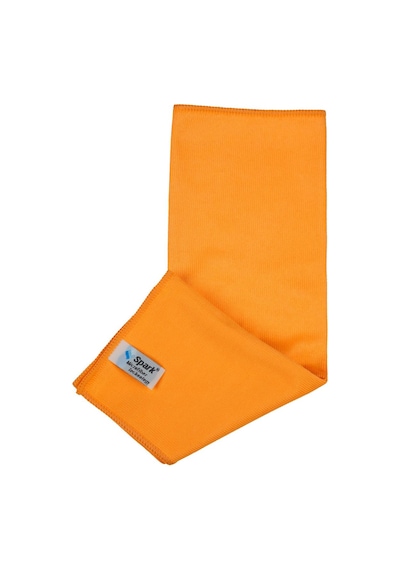 2 Adet Spark Kristal Mikrofiber Cam Silme Bezi Ve Genel Temizlik & Kurulama Bezi 40x40 Cm Turuncu