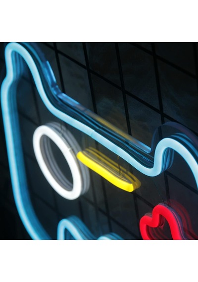 Oyun Usb Neon Tabelası 15,7 X 11 İnç Neon Işıklar Erkek Yatak Odası Serin Oda Dekor Bar İşaretleri Duvar Led Neon Tabelalar Usb Led Duvar İşareti Duvar Dekoru İçin Beyaz, Sarı, Mavi