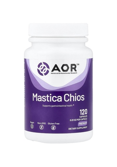 Advanced Orthomolecular Research Aor, Mastica Chios, 120 Capsules 400 Mg Per Capsule