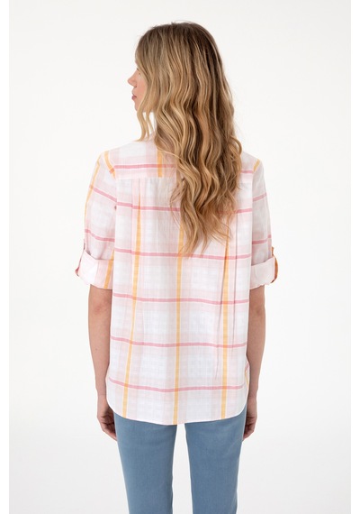 U.S. Polo Assn. Kadın Pembe Uzun Kollu Tunik Gömlek 50299591-VR167