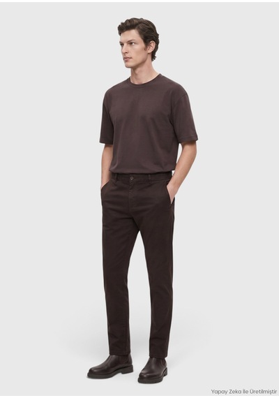 Ramsey Mürdüm Düz Dokuma Jogging Fit Casual Pantolon mürdüm damson Color