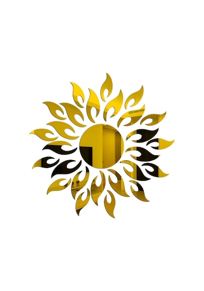 Güneş001 Model Duvar Dekorasyon Süs Gold Renk 50 X 50 Cm