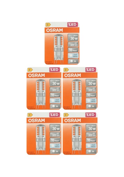5 Adet Osram 2,6w 30w 4000k Ilık Beyaz G9 Duylu Led Kapsül Ampul