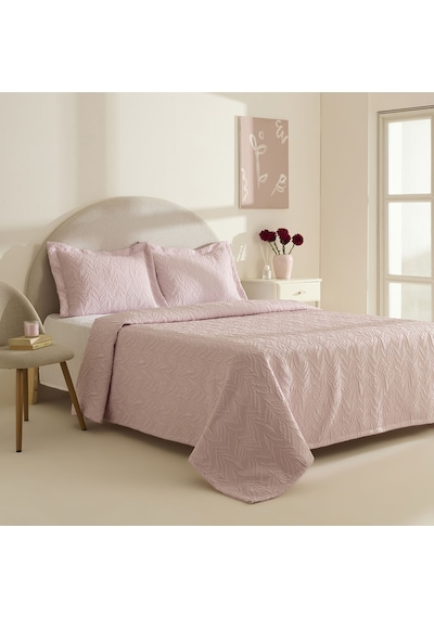 Karaca Home Hollie Çift Kişilik Yatak Örtüsü Pudra Pudra