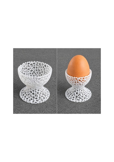 Alvera 3d Collection 6'lı Dekoratif Yumurtalık Seti Modern Tasarım Yumurtalık 3d Baskı Kahvaltılık Yumurta Standı Renk Seçenekli Beyaz