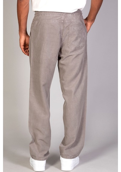 Little Cup Jeans Co Erkek Beli Lastikli Battal Beden Tensel Kumaş Gri Baggy Pantolon