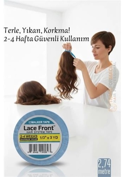 Mey İthalat Protez Saç Bandı - 2-4 Haftalık Peruk Bandı Walker Tape Lace Front 1cmx2.75 Metre