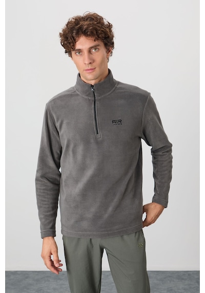 Air Jones Tommy Life River Koyu Gri Dik Yaka Erkek Polar Sweatshirt - 88310 Koyu Gri