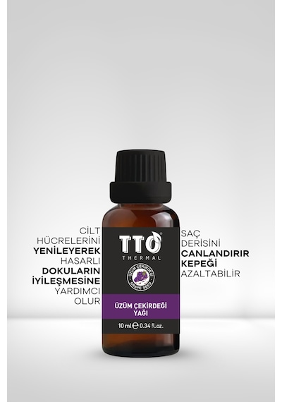 Tto Thermal Üzüm Çekirdeği Yağı 10 Ml – Cilt Yenileyici & Antioksidan Etkili Doğal Bakım Yağı