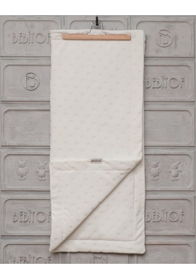 Bebitof Puanlı Kadife Bebek Battaniyesi - 95 X 85 Cm Taş Rengi Taş