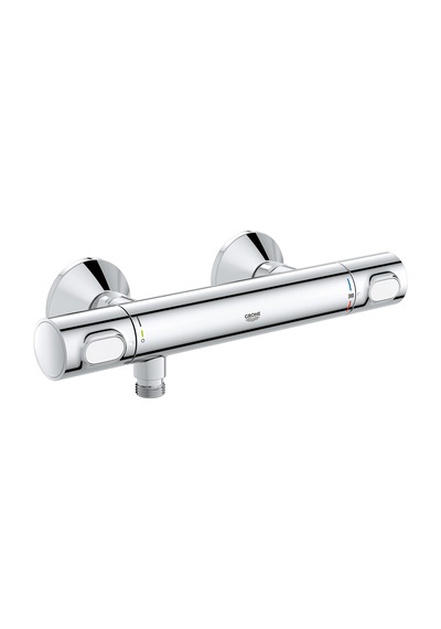 Grohe Precision Flow Termostatik Duş Bataryası, Su Tasarruflu, Krom, 34840000 Altın