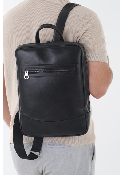 Erzeno Hakiki Deri Laptop & Evrak Çantası - Siyah Unisex İş Çantası Siyah Sırt - 761747751 Siyah Sırt