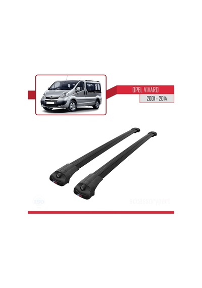 Opel Vivaro 2001-2014 Arası İle Uyumlu Ace-1 Ara Atkı Tavan Barı Siyah