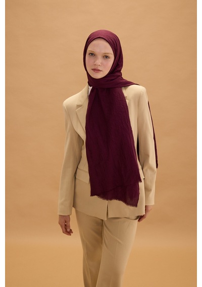Bambu Kraş Şal Tesettür Giyim, Yüksek Kalite, Hafif, Rahat, Şık, Premium, Lux, Shawl, Scarf Bordo