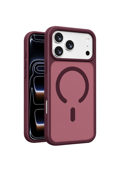 Joko Apple Uyumlu iPhone 18 Pro Jota Magsafe Kapak - Bordo 0