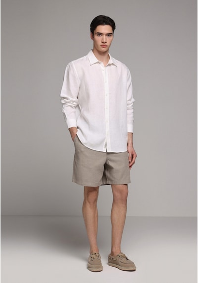 Colin's Colins Regular Fit Shirt Neck Düz Erkek Beyaz Uzun Kol Gömlek Cl1080090 Q1.v1 Wht