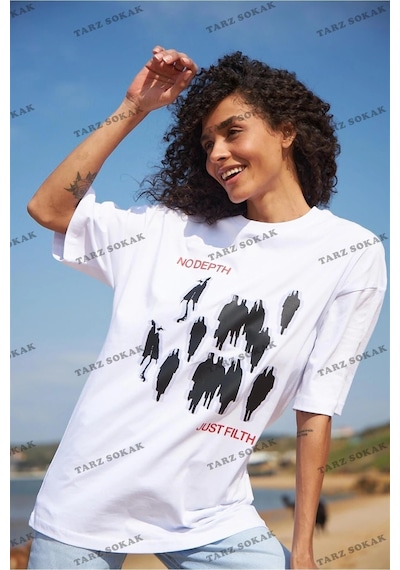 Tarzsokak Unisex No Depth Beyaz