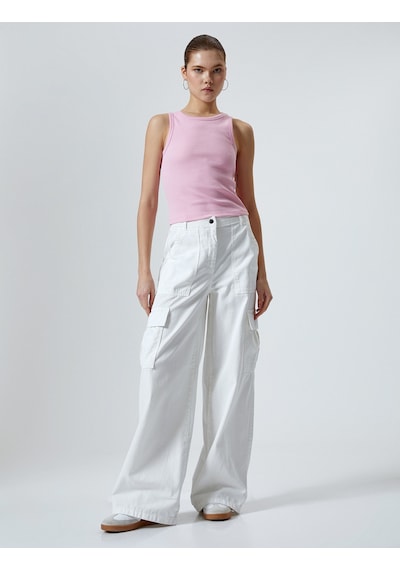 Koton Ribanalı Basic Atlet Pamuklu Slim Fit Pembe 4sal30006ık 4SAL30006IK273