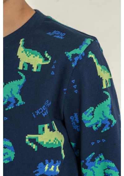Rolypoly Erkek Çocuk Nap Is Over Mavi Uzun Kol Pijama Takım Rp3887-c-v1 Rp3887-c-v1