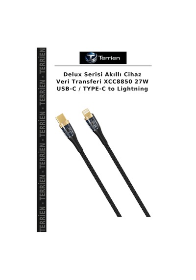 Delux Serisi Akıllı Cihaz Veri Transferi Xcc8850 27w Usb-c / Type-c To Lightning