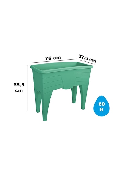 Omnipazar So-ab02 Dekoratif Ayaklı Bahçe Yetiştirme Saksı 60 Litre No 2 70890979