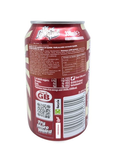 Dr Pepper Cream Swirl Karışık Aromalı Gazlı İçecek 330 Ml 3 Adet