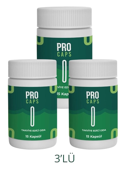 Procaps 3 Kutu X 15 Kapsül Takviye Edici Gıda Pro Caps Detox Için Çay Hediyesiyle