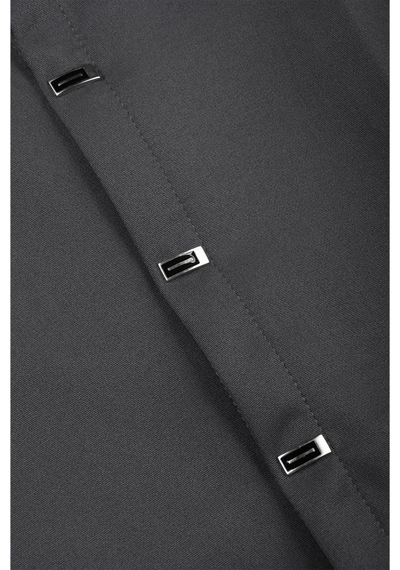 Deep Sea Deepsea Antrasit Slim Fit Likralı Kolay Ütülenebilir Gizli Düğmeli Erkek Gömlek 2602614