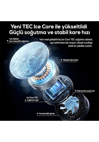Memo Cx20 İos Android Soğutucu 20w Manyetik Rgb Telefon Soğutucu -anında Hızlı Soğutmasessiz Fan Soğutma- 5775