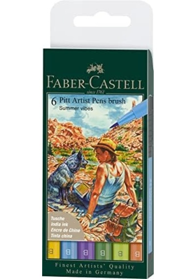 Artist Pen Çizim Kalemi Fırça Uçlu Yaz Serisi 6'lı