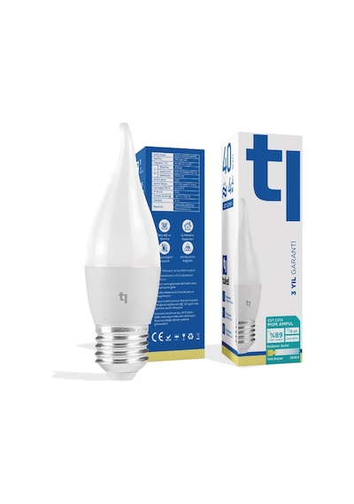 Redeem C37A E27 Mum Ampul, Titreşimsiz, Göz Konforu, 507 Lümen, Tatlı Beyaz, 3500 Kelvin