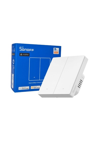 Sonoff M5-2c-86w Matter Wi-fi Çift Kanallı Akıllı Duvar Anahtarı