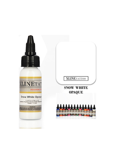 1 Oz Xlinetattoo Snow White Opaque Dövme Boyası - 30Ml Beyaz Dövm