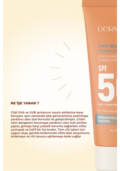 Dermoend Leke Karşıtı Güneş Kremi Ve Tarak