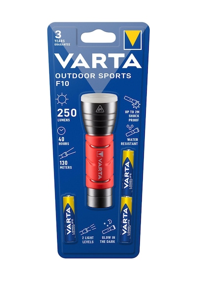 Varta Outdoor Sports F10 Led El Feneri Gri - Kırmızı