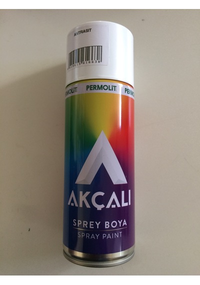 Akçalı 400 ML Sprey Boya Siyah Gri Ral 7016 Antrasit Koyu Renk