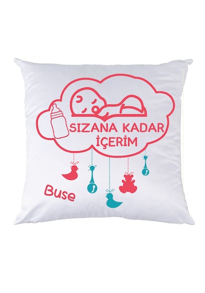 Biresimden-Hediye Yeni Doğan Hediyesi Mesajlı Kız Bebek Yastık