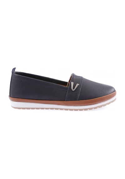 Dgn 805-d-22y Kadin Düz Yan V Toka Comfort Ayakkabi 805-D-2135-R1078 Lacivert