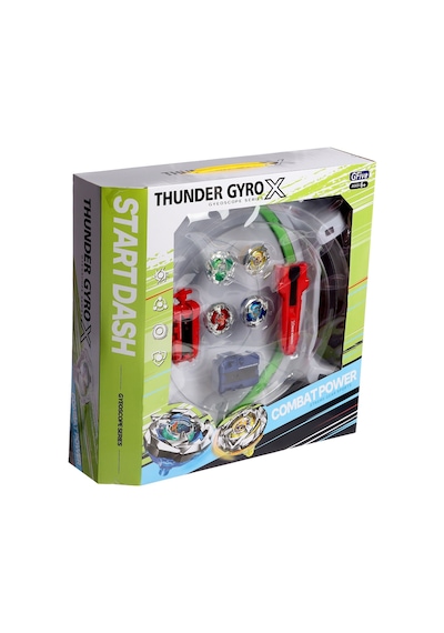 Beyblade X Battle Arena Uyumlu Thunder Gyro X 4 Adet Savaş Topu 2 Fırlatıcı 8 Parça Başlangıç Seti