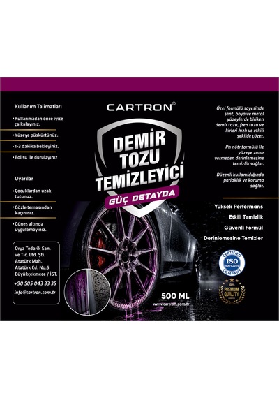 Cartron Demir Tozu Temizleyici 500ml