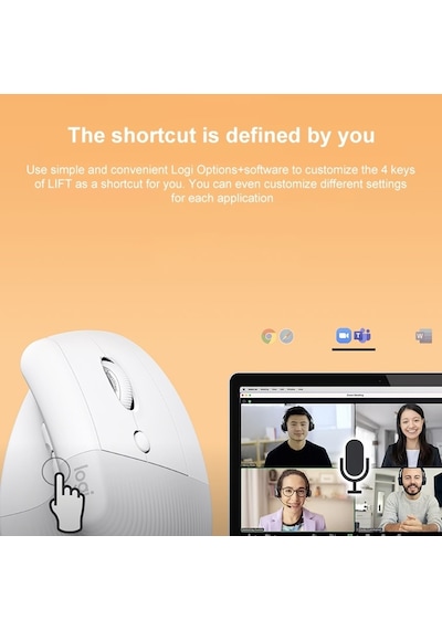 Logitech Lift Vertical Kablosuz Çift Modlu Mouse