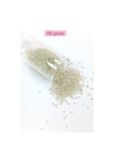 Dökme Cam Kum Boncuk 11/0 2 Mm - 60 Gram - Şeffaf - Bnc069