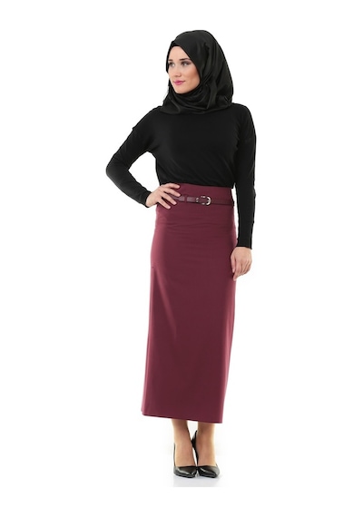 Soralline Kadın Etek Kalem 770 Bordo Bordo