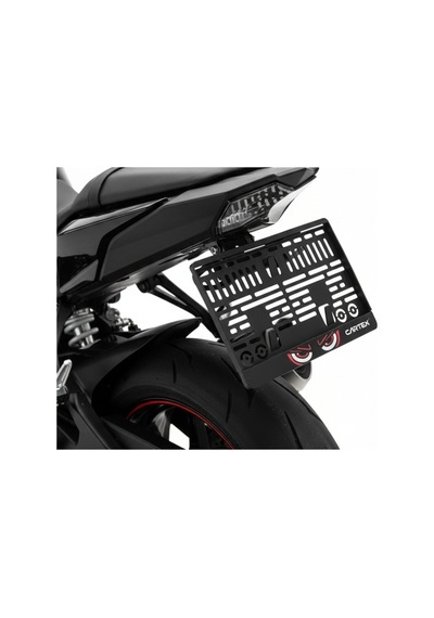 Kırmızı Şeytan Gözü Devil Eyes Desenli Plastik Motor Plaka Çerçevesi 1 Adet Esnek Plakalık Motor Plakalık