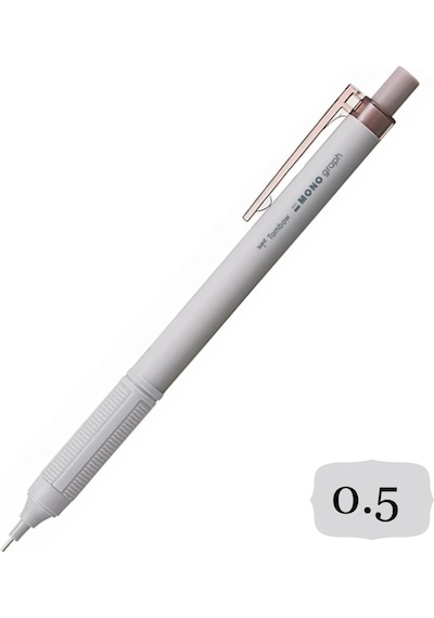 Tombow Mono Graph Lite Mekanik Versatil Uçlu Kalem 0.5 Gri Kahve Blisterli Dpa-122e