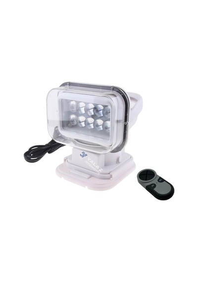 12v-24v Rojektör 50w Led Işık Beyaz 360c Dönerli-kumandalı Çakmak Fişli 230 220 133 Mm